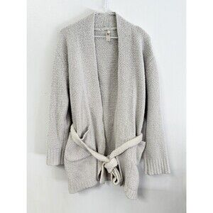 SKIMS Cozy Knit Wrap Cardigan Sweater XXS XS Beige Belted Lounge Soft